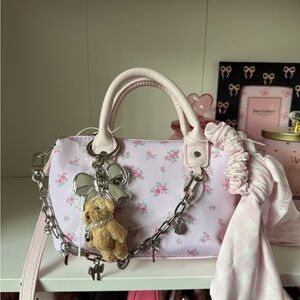 Madden Girl Pink Floral Crossbody Bag